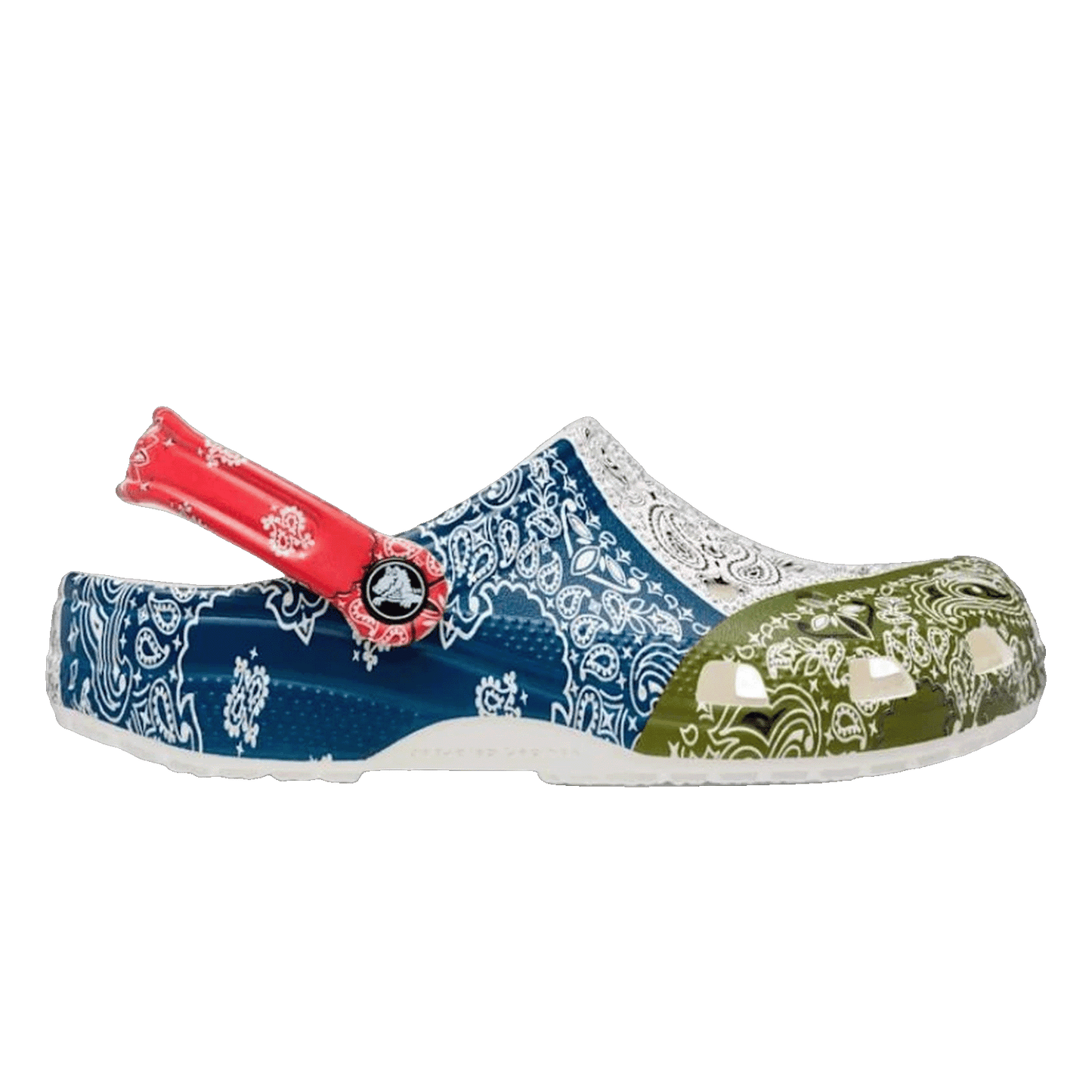 Crocs Classic Fleece Lined Clog Bandana White Red Blue Green