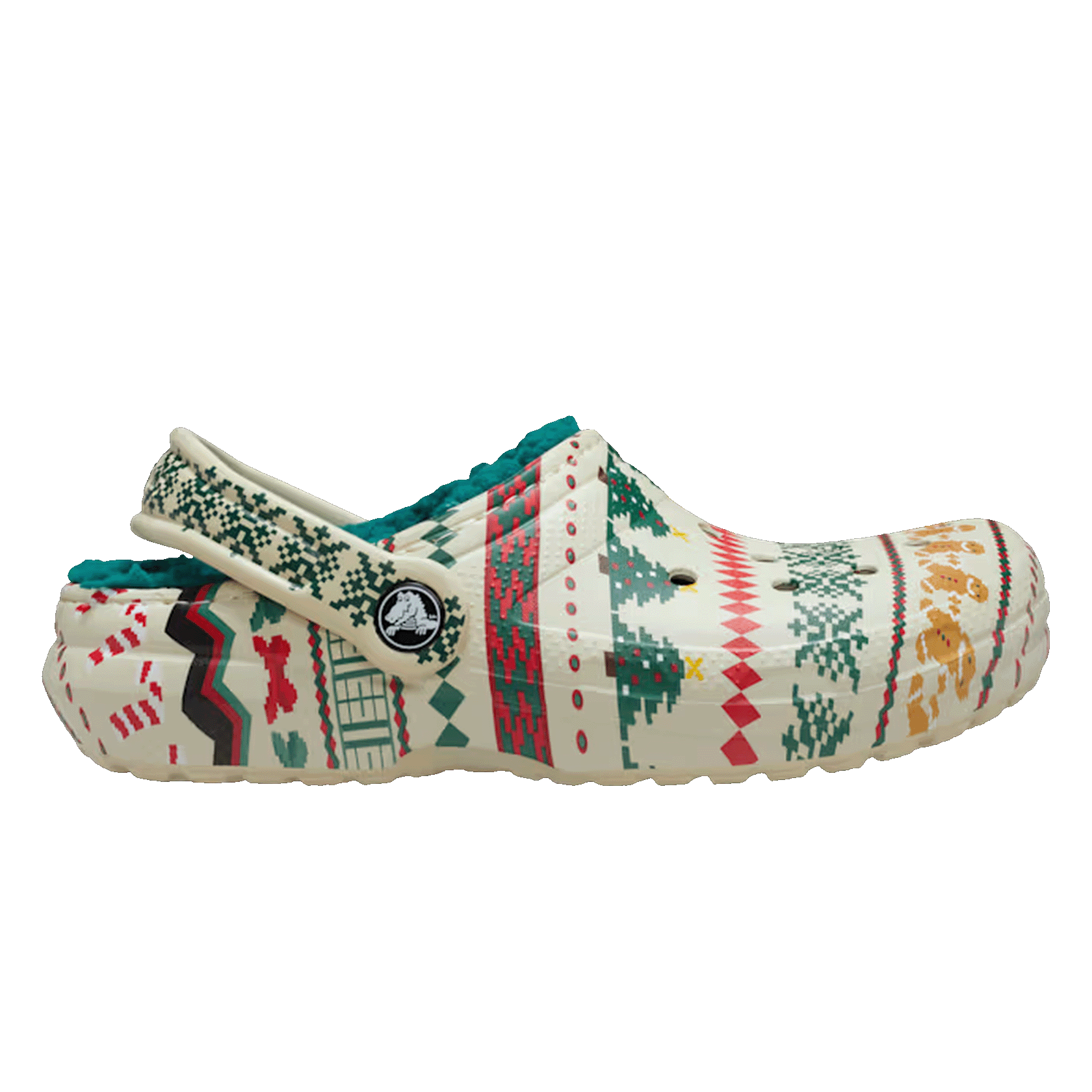 Crocs Classic Lined Clog Fair Isle Bone