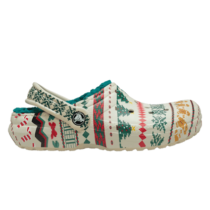 Crocs Classic Lined Clog Fair Isle Bone