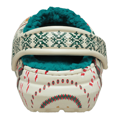 Crocs Classic Lined Clog Fair Isle Bone Back