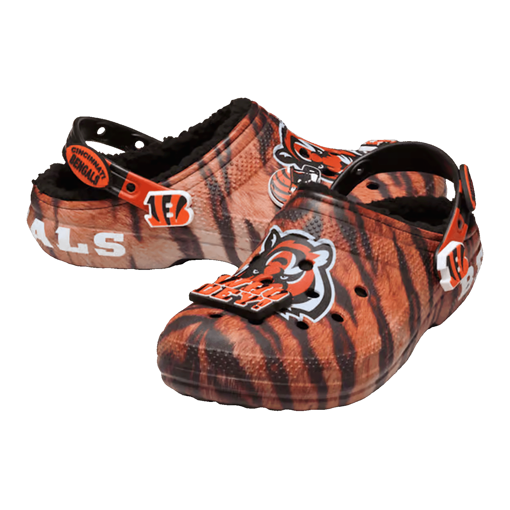 Crocs Classic Lined Clog NFL Cincinnati Bengals Side