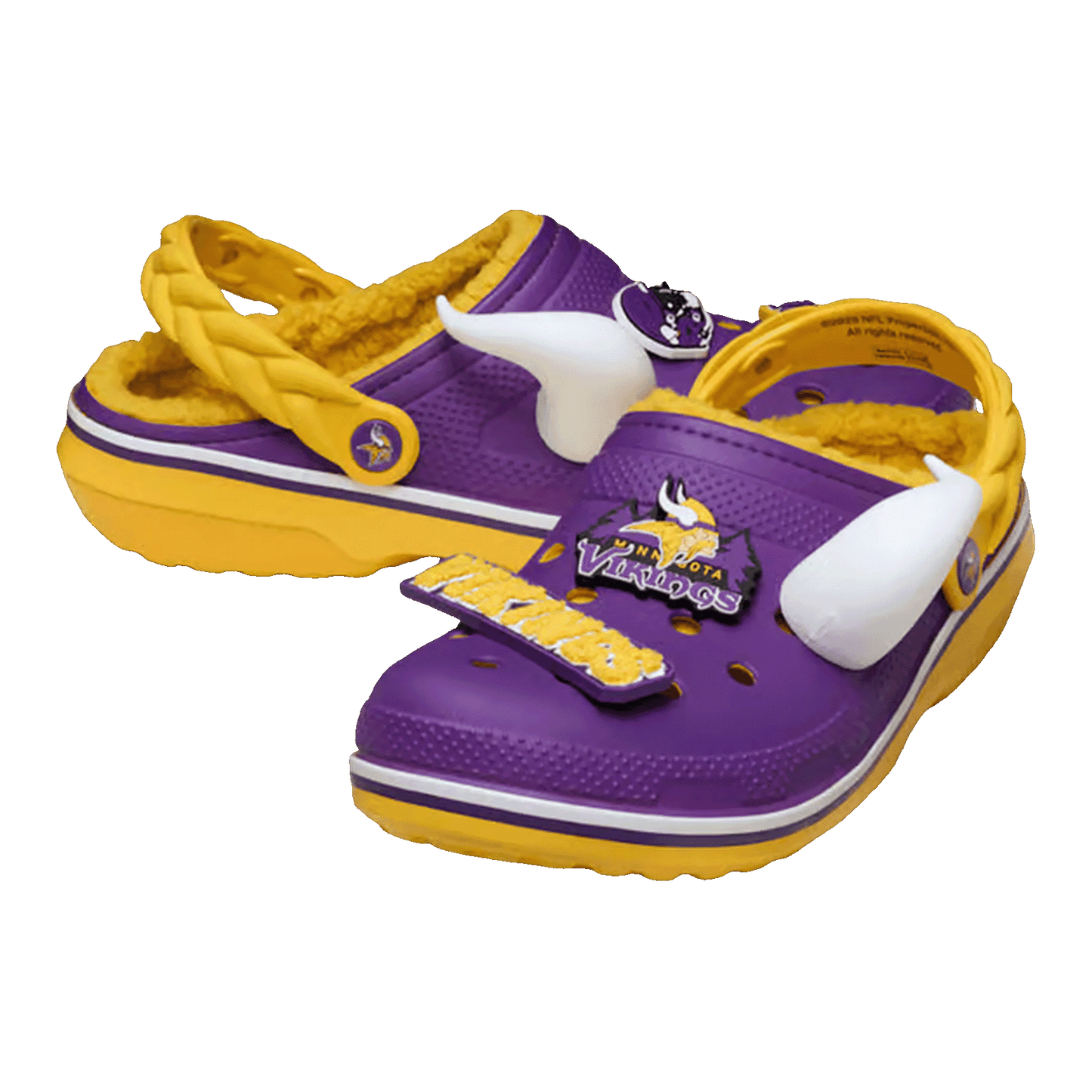 Crocs Classic Lined Clog NFL Minnesota Vikings Side