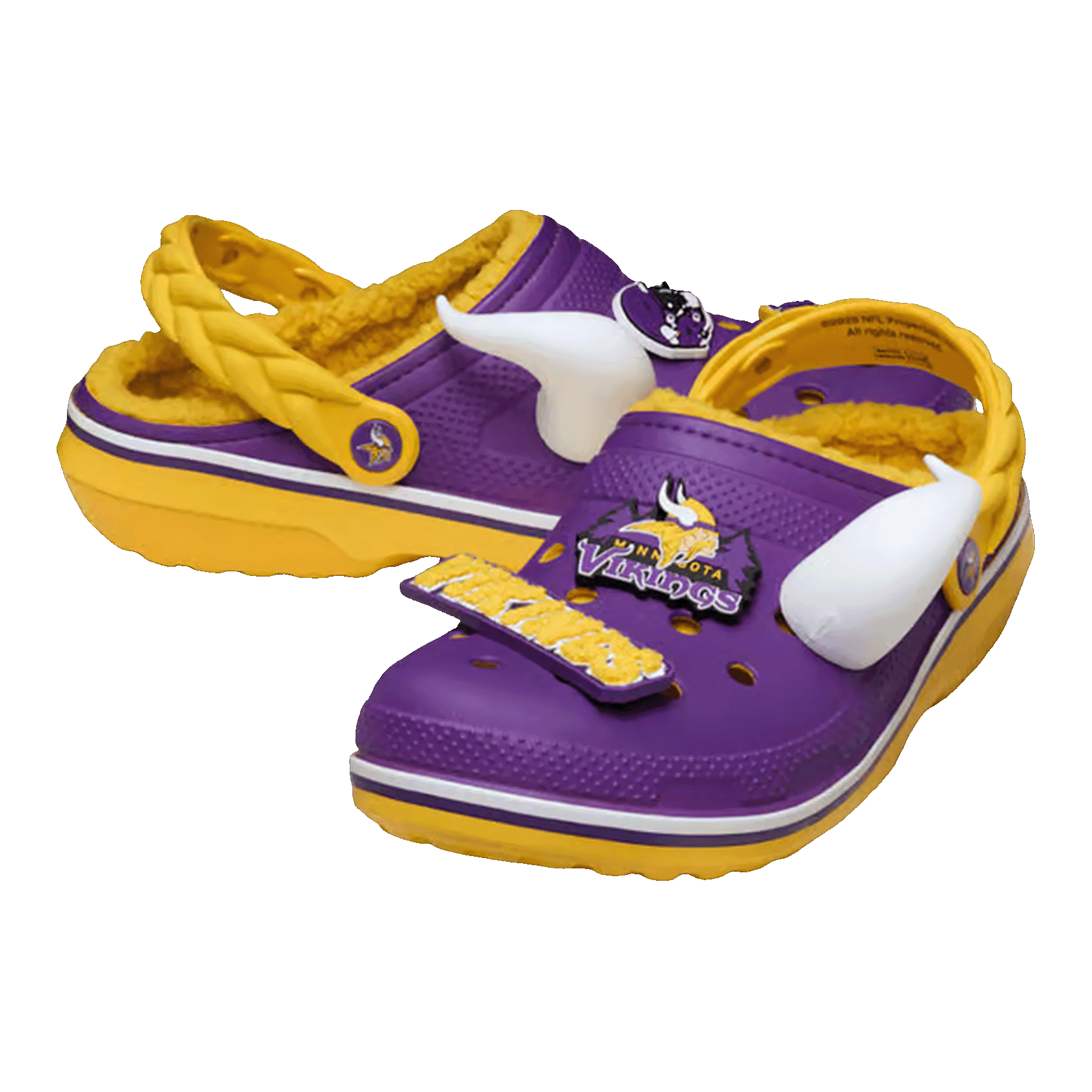 Crocs Classic Lined Clog NFL Minnesota Vikings Side
