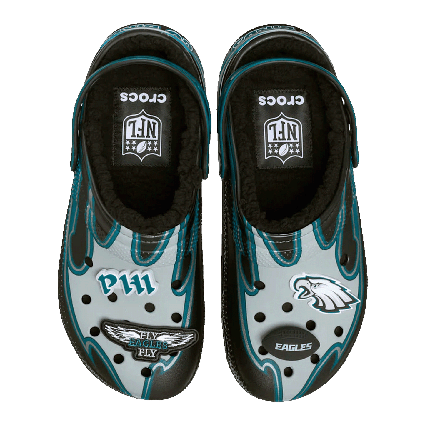 Crocs Classic Lined Clog NFL Philadelphia Eagles Oben