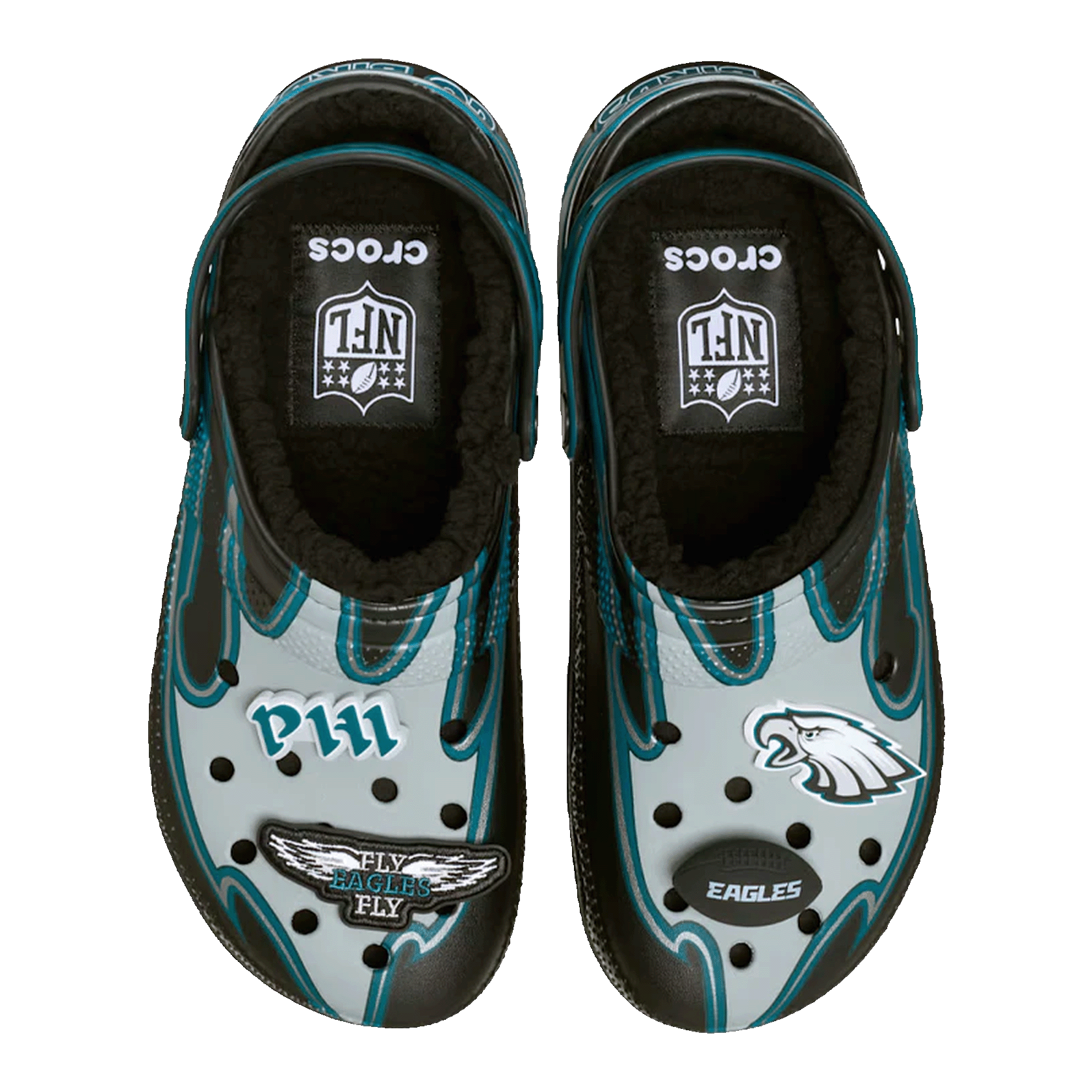 Crocs Classic Lined Clog NFL Philadelphia Eagles Oben