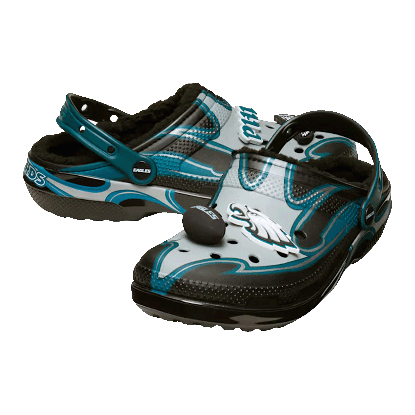 Crocs Classic Lined Clog NFL Philadelphia Eagles Side