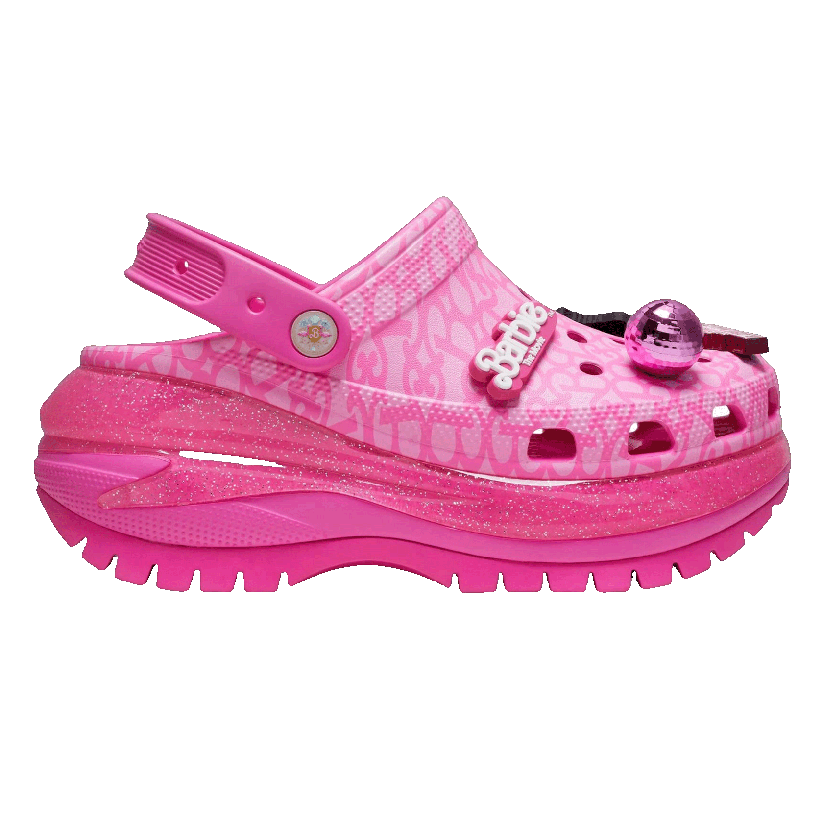 Crocs Classic Mega Crush Clog Barbie The Movie Electric Pink