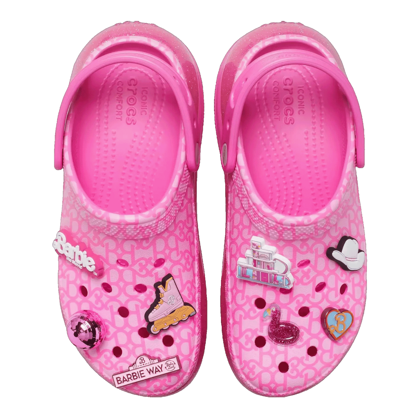 Crocs Classic Mega Crush Clog Barbie The Movie Electric Pink Oben