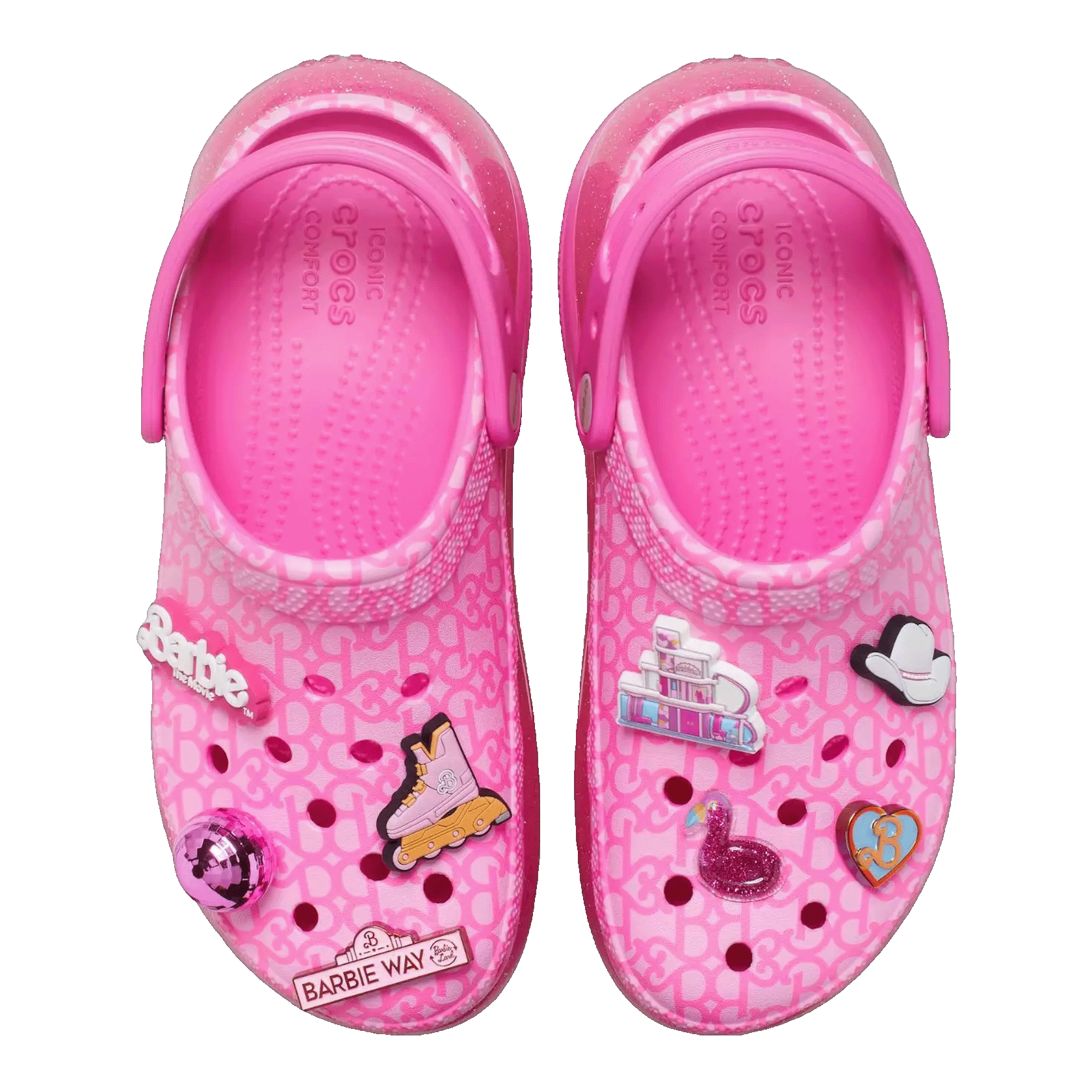 Crocs Classic Mega Crush Clog Barbie The Movie Electric Pink Oben