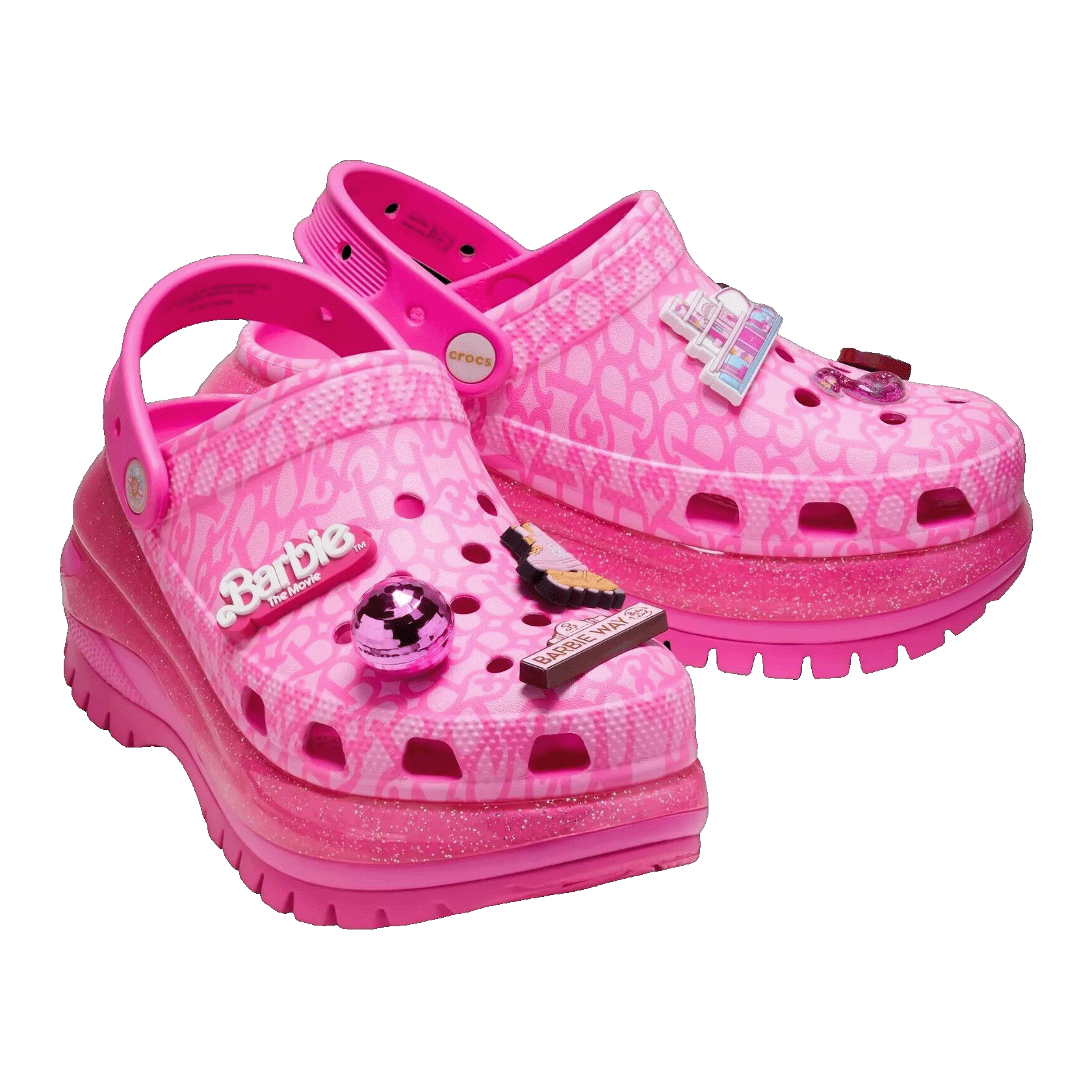 Crocs Classic Mega Crush Clog Barbie The Movie Electric Pink Side