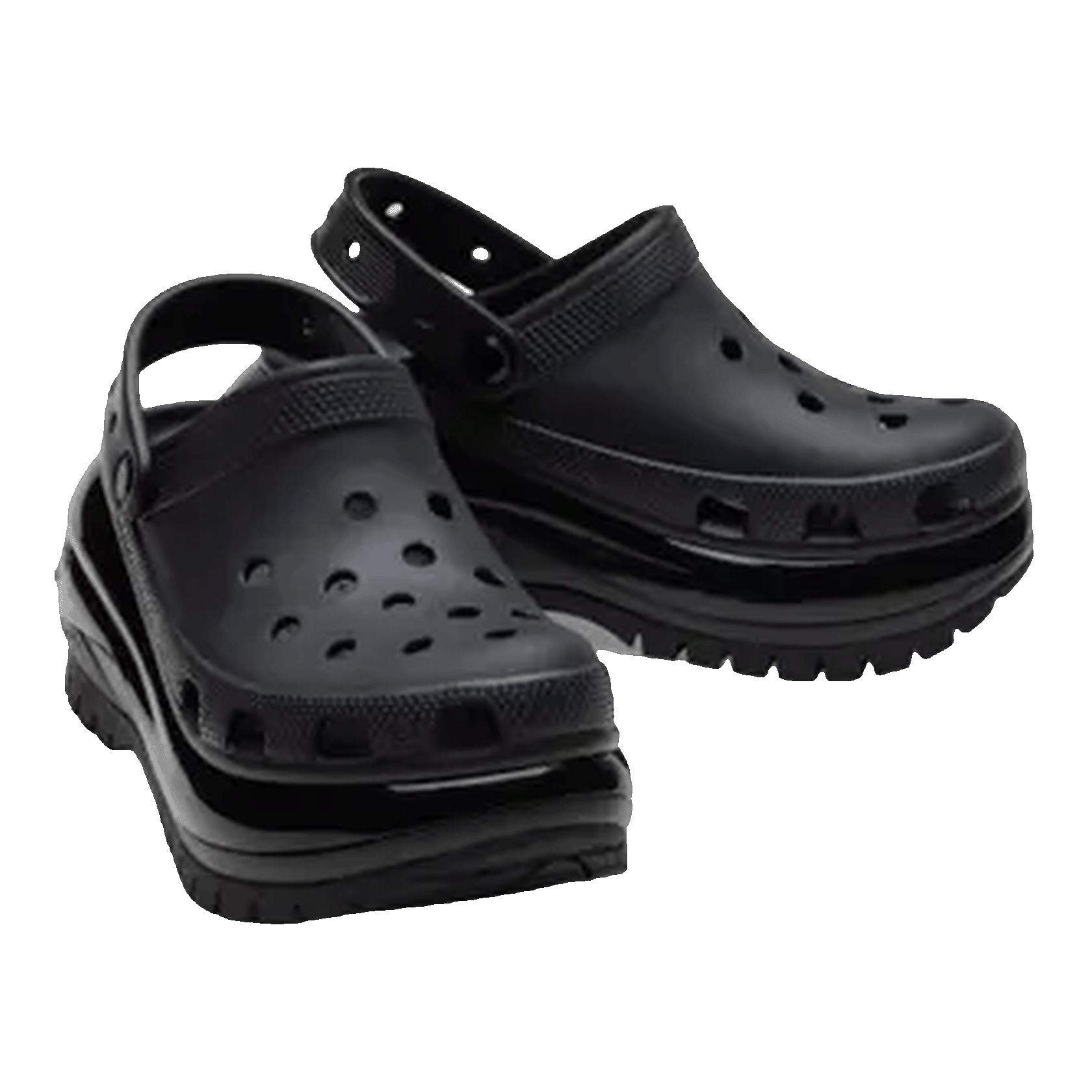 Crocs Classic Mega Crush Clog Black Side