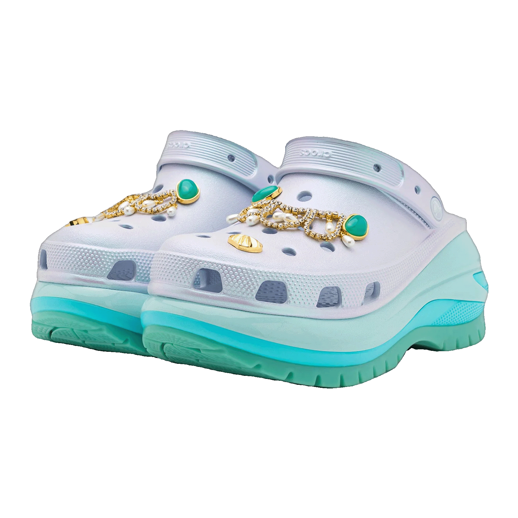 Crocs Classic Mega Crush Clog Sea Friends Side