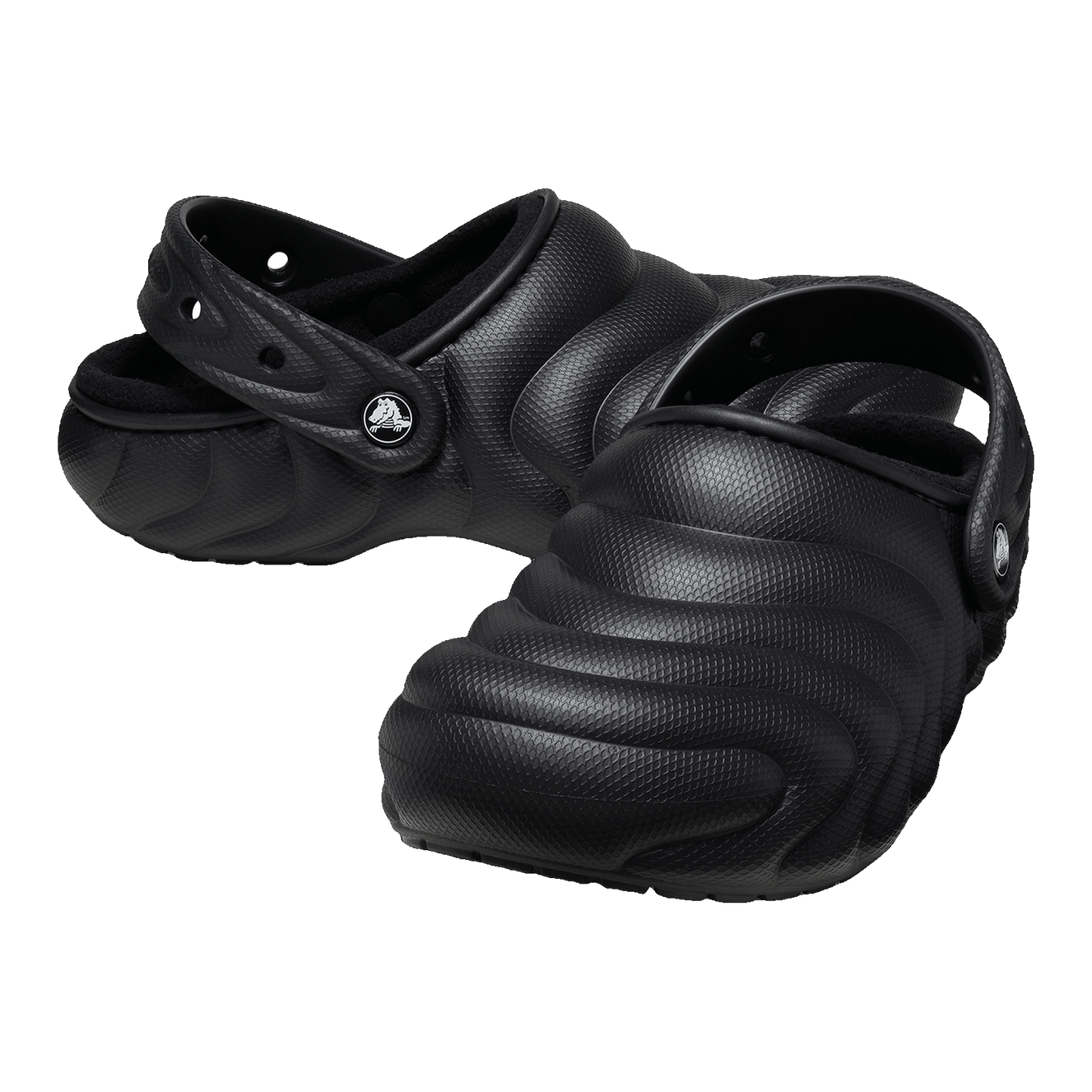 Crocs Classic Overpuff Lined Clog Black Side