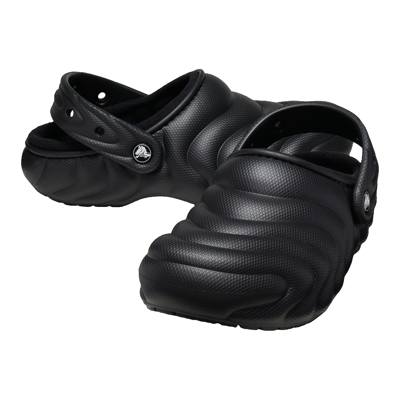 Crocs Classic Overpuff Lined Clog Black Side