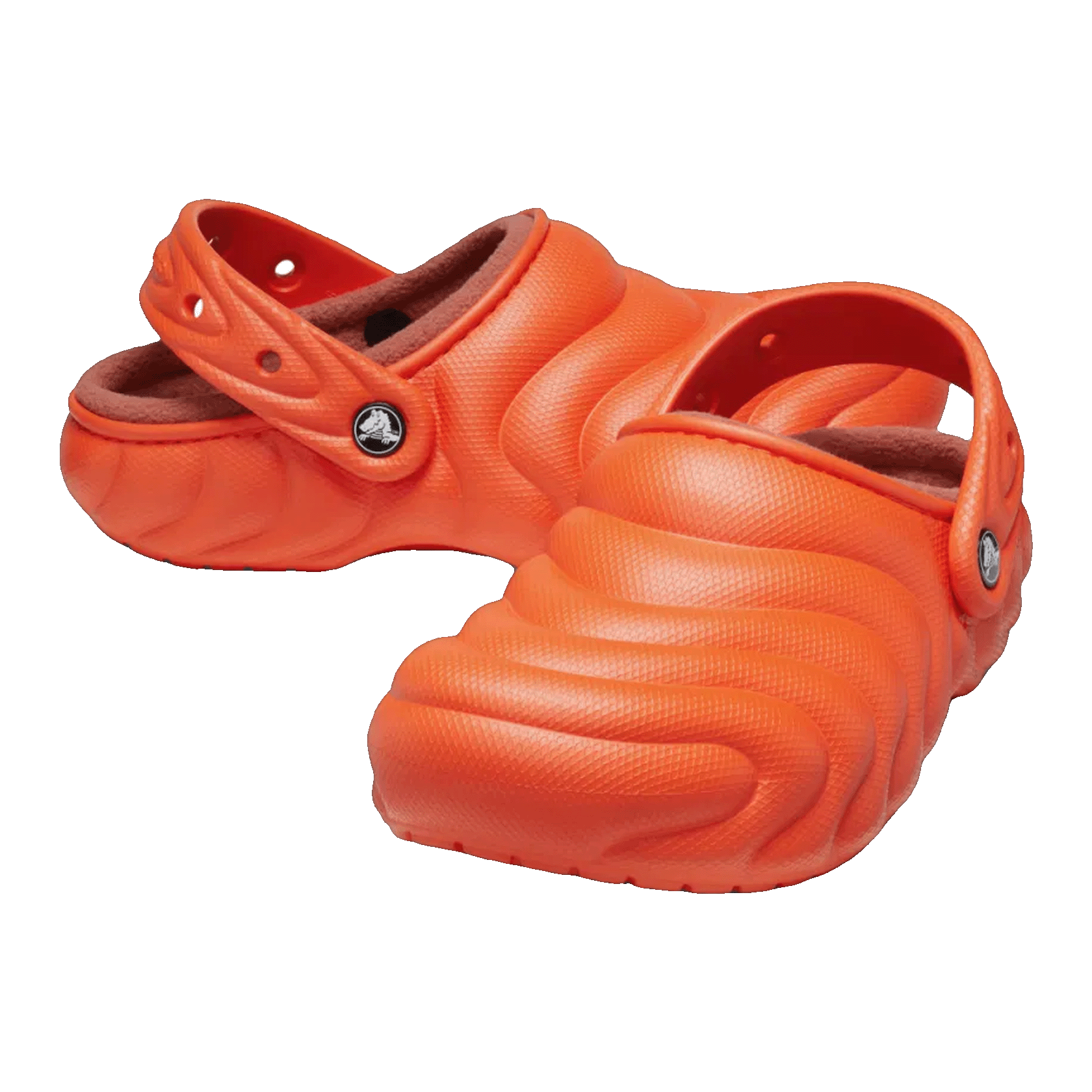 Crocs Classic Overpuff Lined Clog Lava Side