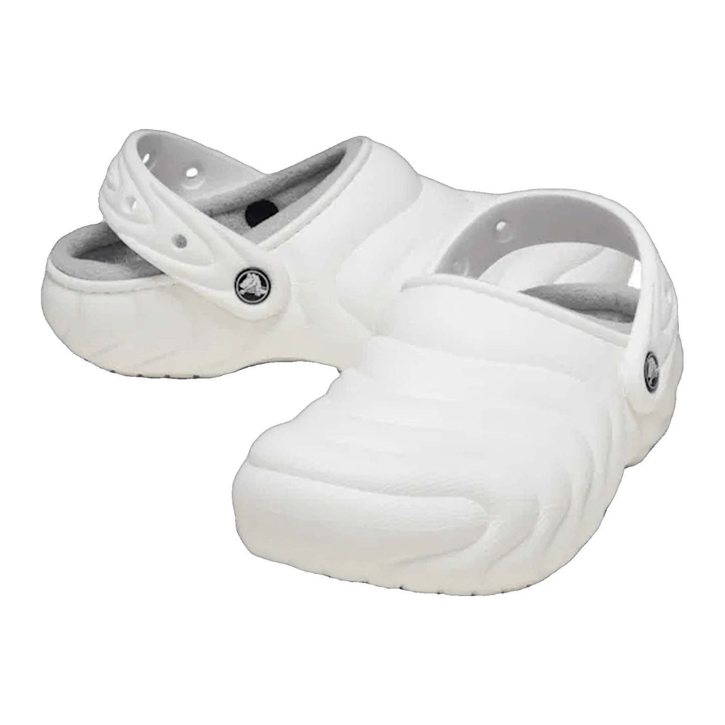 Crocs Classic Overpuff Lined Clog White Side