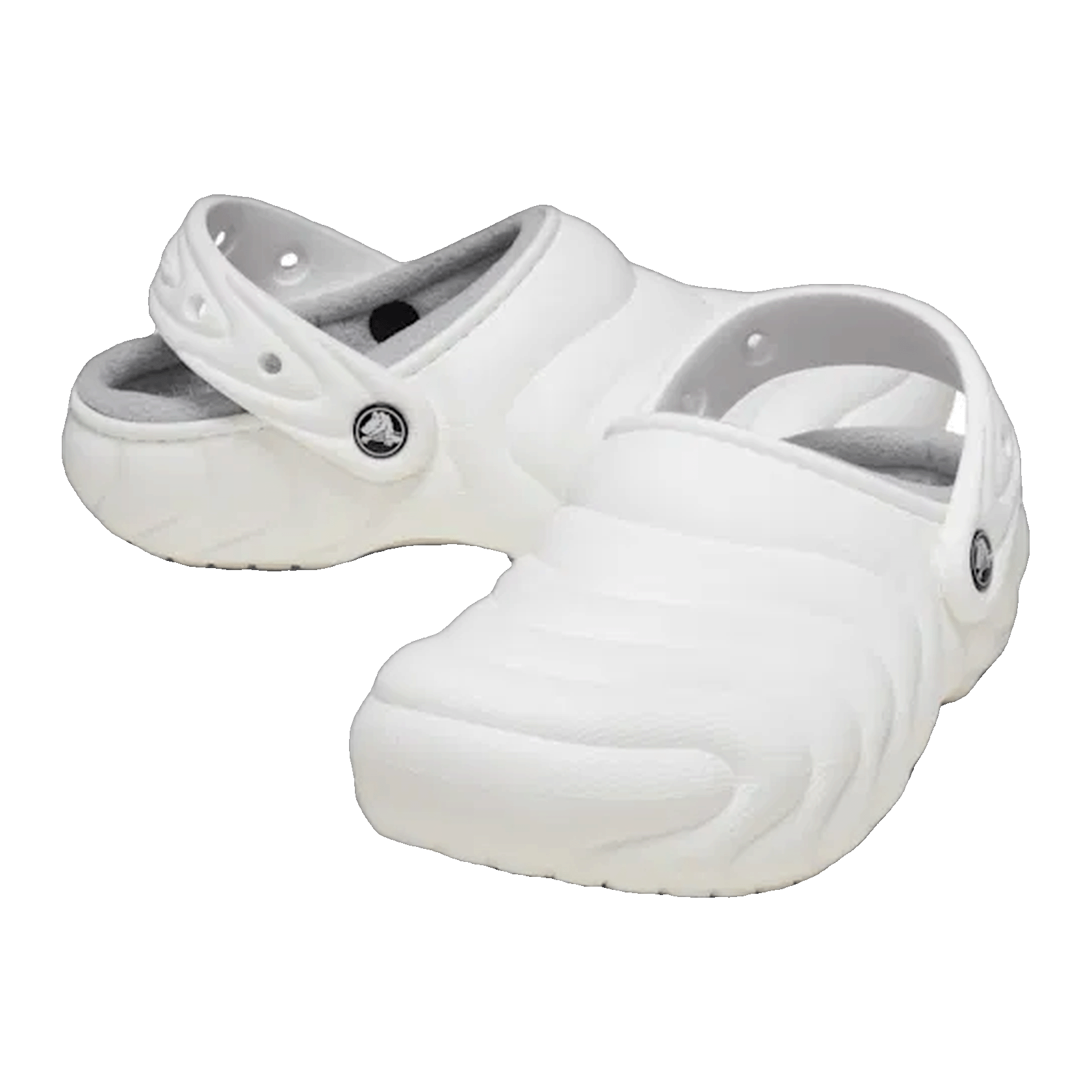 Crocs Classic Overpuff Lined Clog White Side