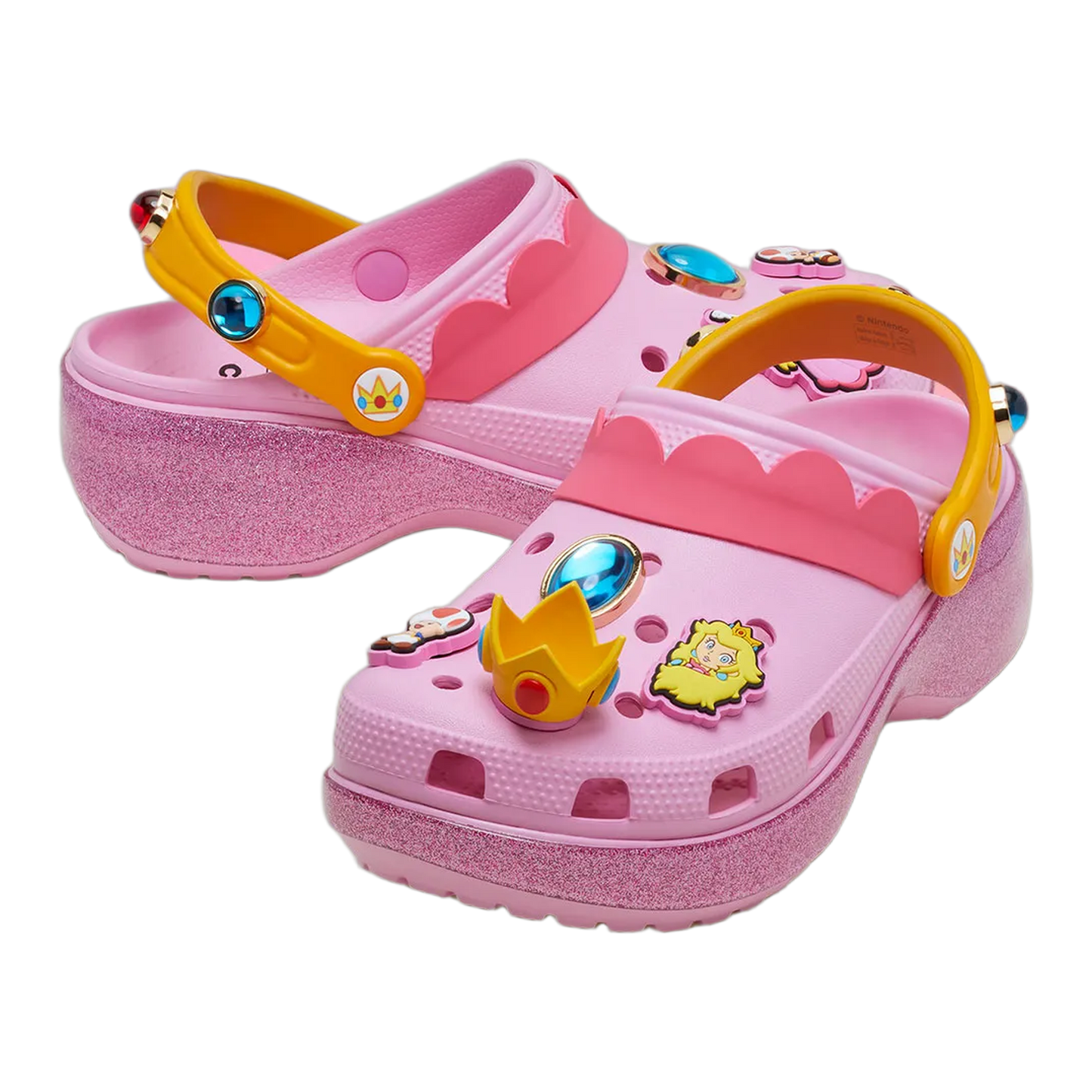 Crocs Classic Platform Clog Super Mario Bros. Princess Peach (W) Side 212137-90H