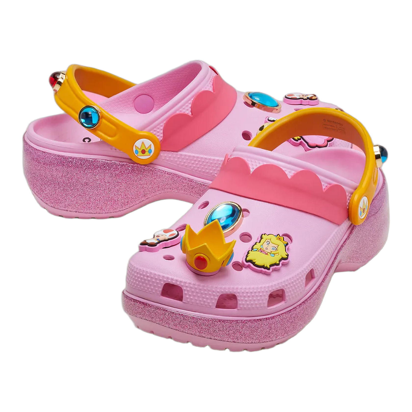 Crocs Classic Platform Clog Super Mario Bros. Princess Peach (W) Side 212137-90H