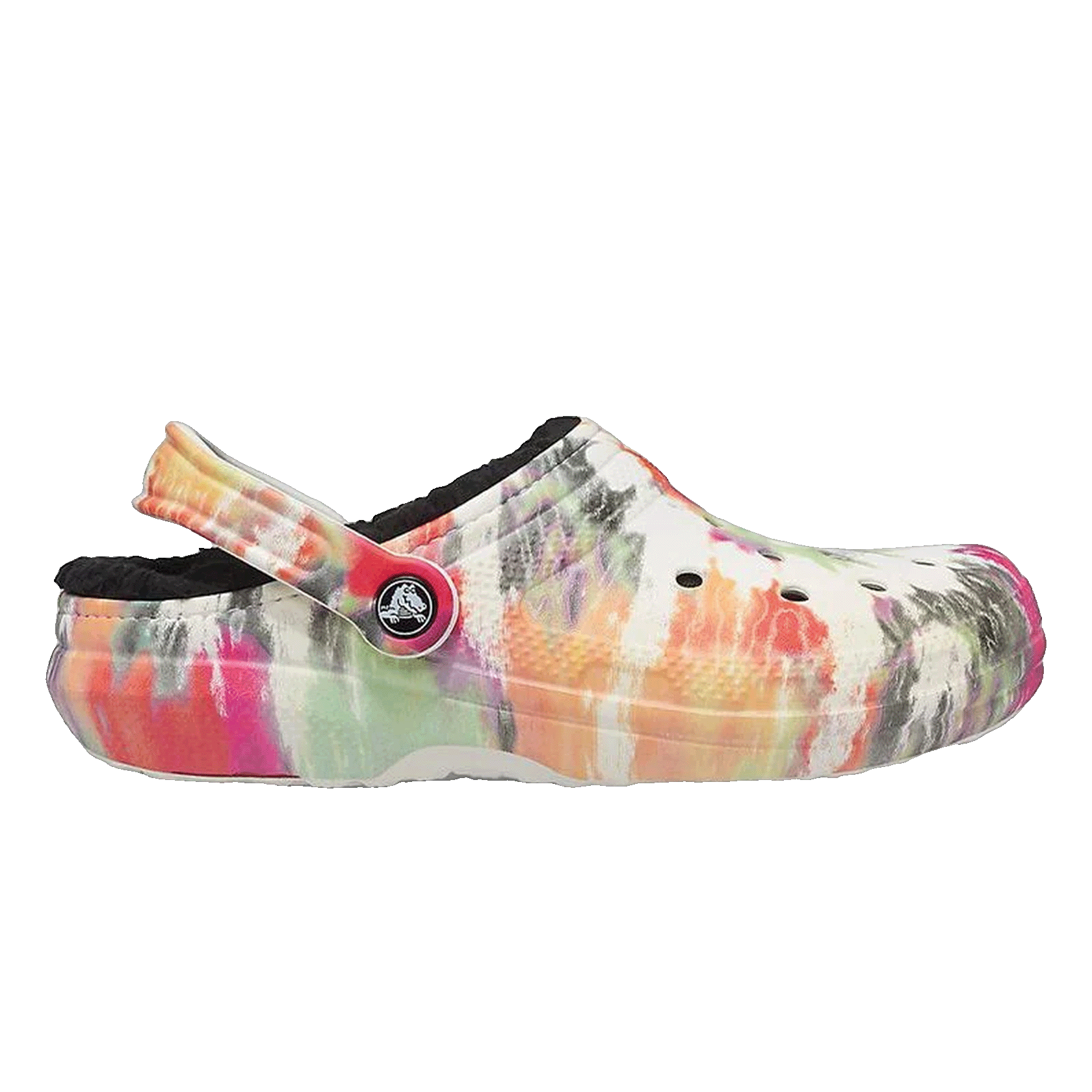 Crocs Classic Tie-Dye Lined Clog Black Multi