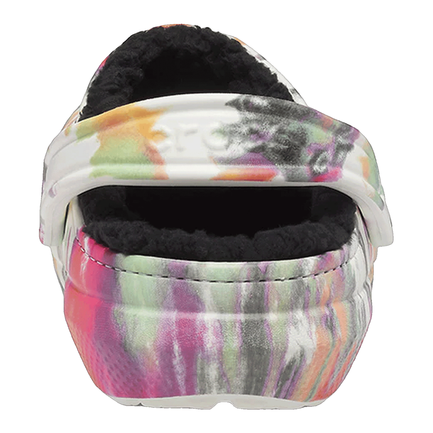 Crocs Classic Tie-Dye Lined Clog Black Multi Back