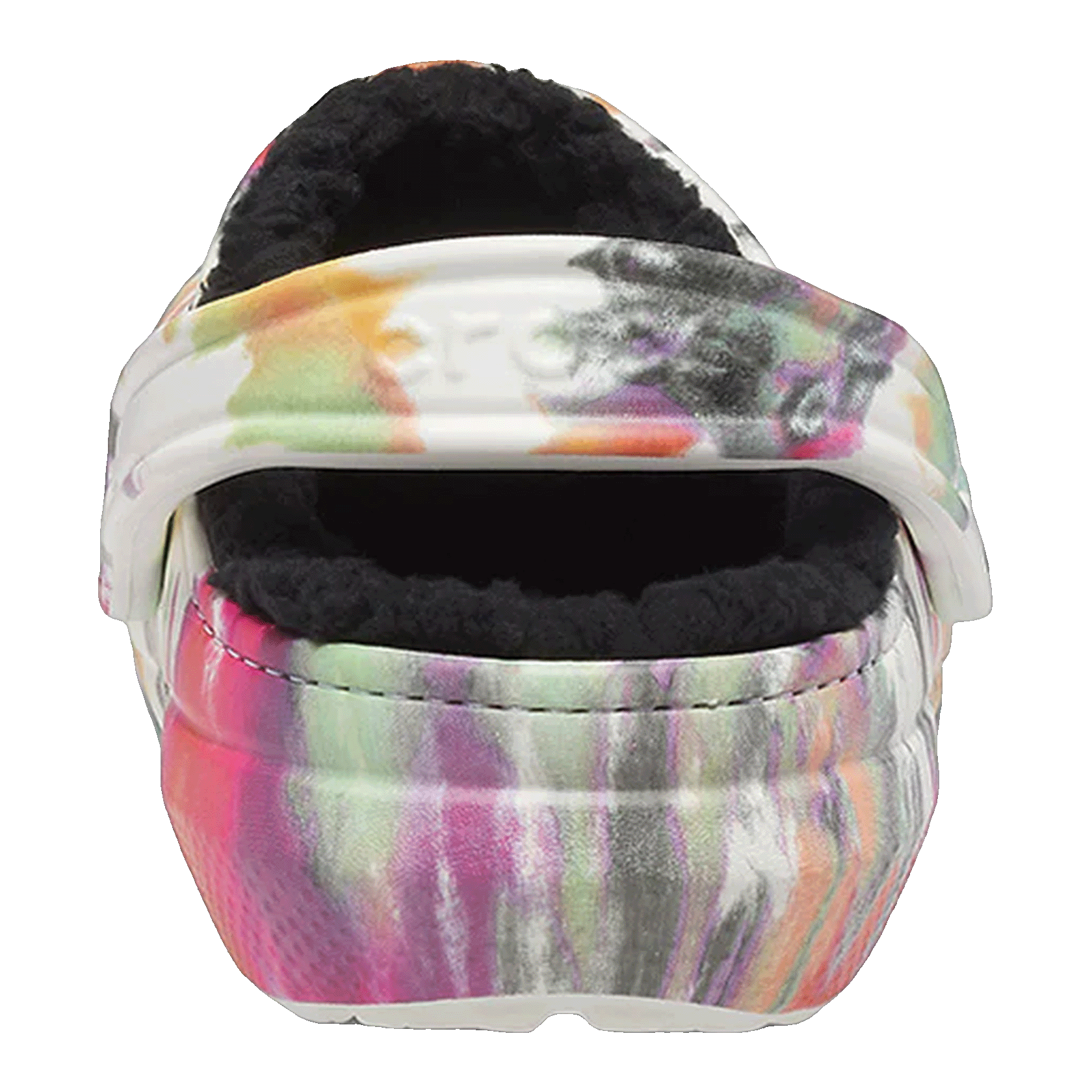 Crocs Classic Tie-Dye Lined Clog Black Multi Back