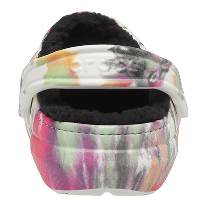 Crocs Classic Tie-Dye Lined Clog Black Multi Back