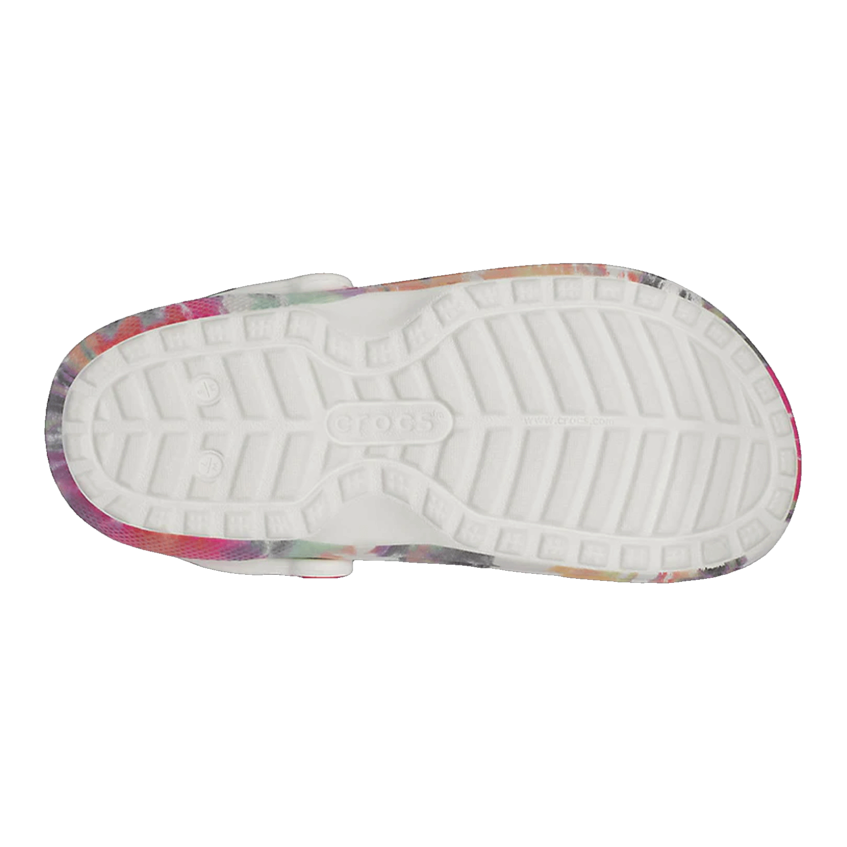 Crocs Classic Tie-Dye Lined Clog Black Multi Sohle
