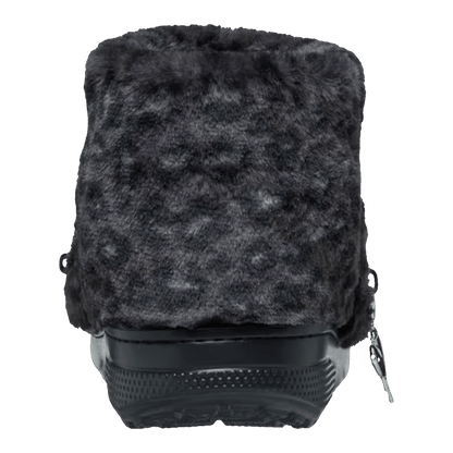 Crocs Classic Unfurgettable Boot Black Leopard Back