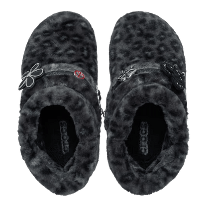 Crocs Classic Unfurgettable Boot Black Leopard Oben