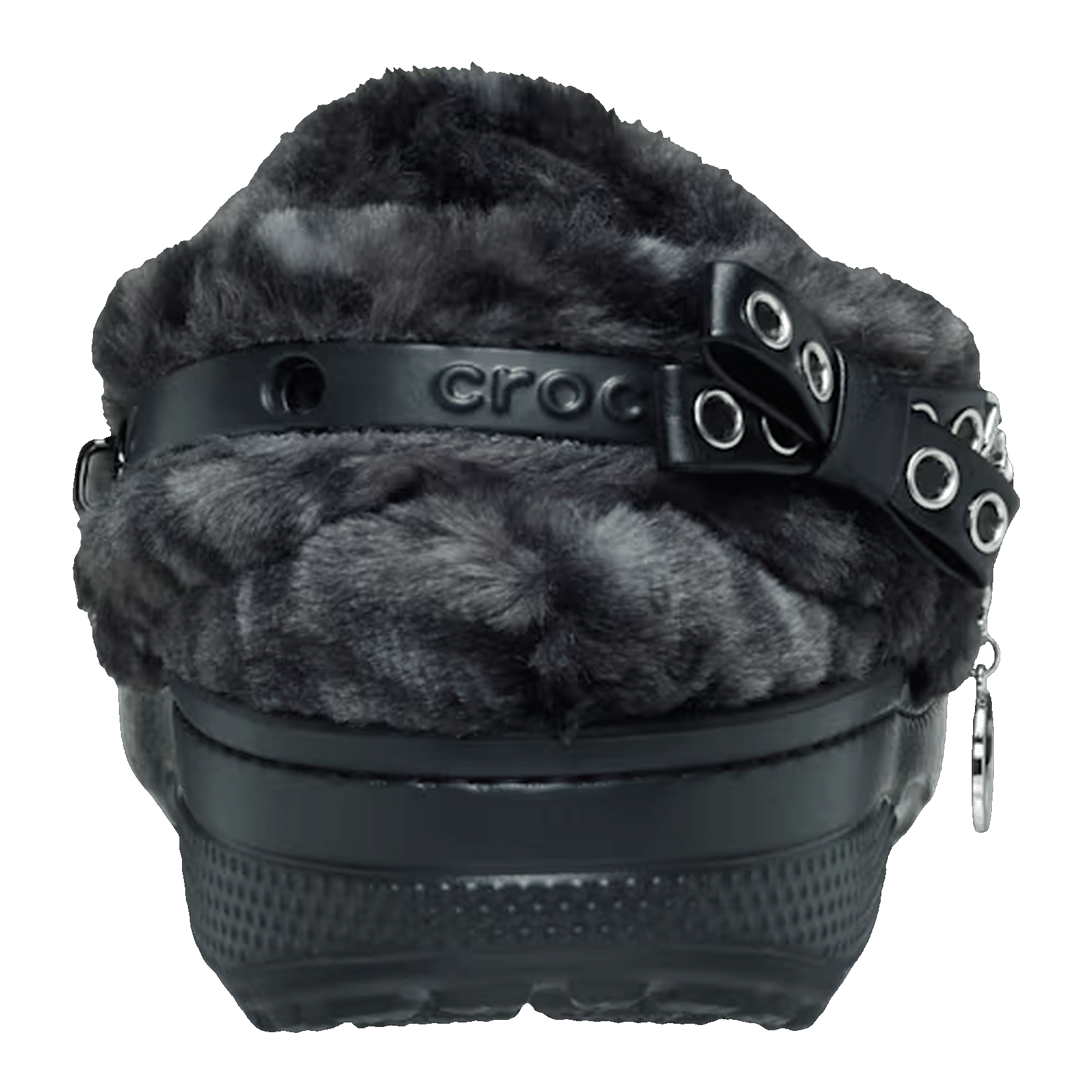 Crocs Classic Unfurgettable Clog Black Leopard Back