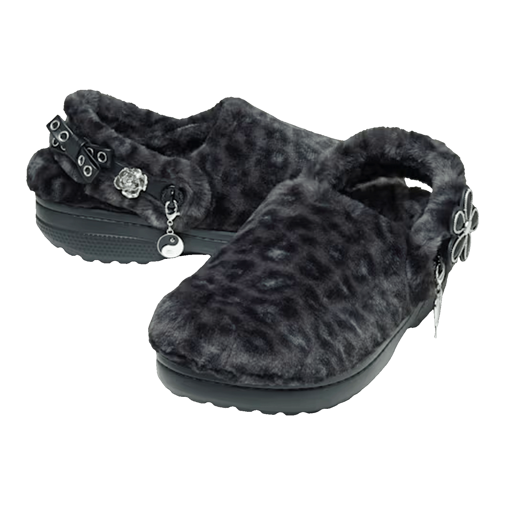 Crocs Classic Unfurgettable Clog Black Leopard Side