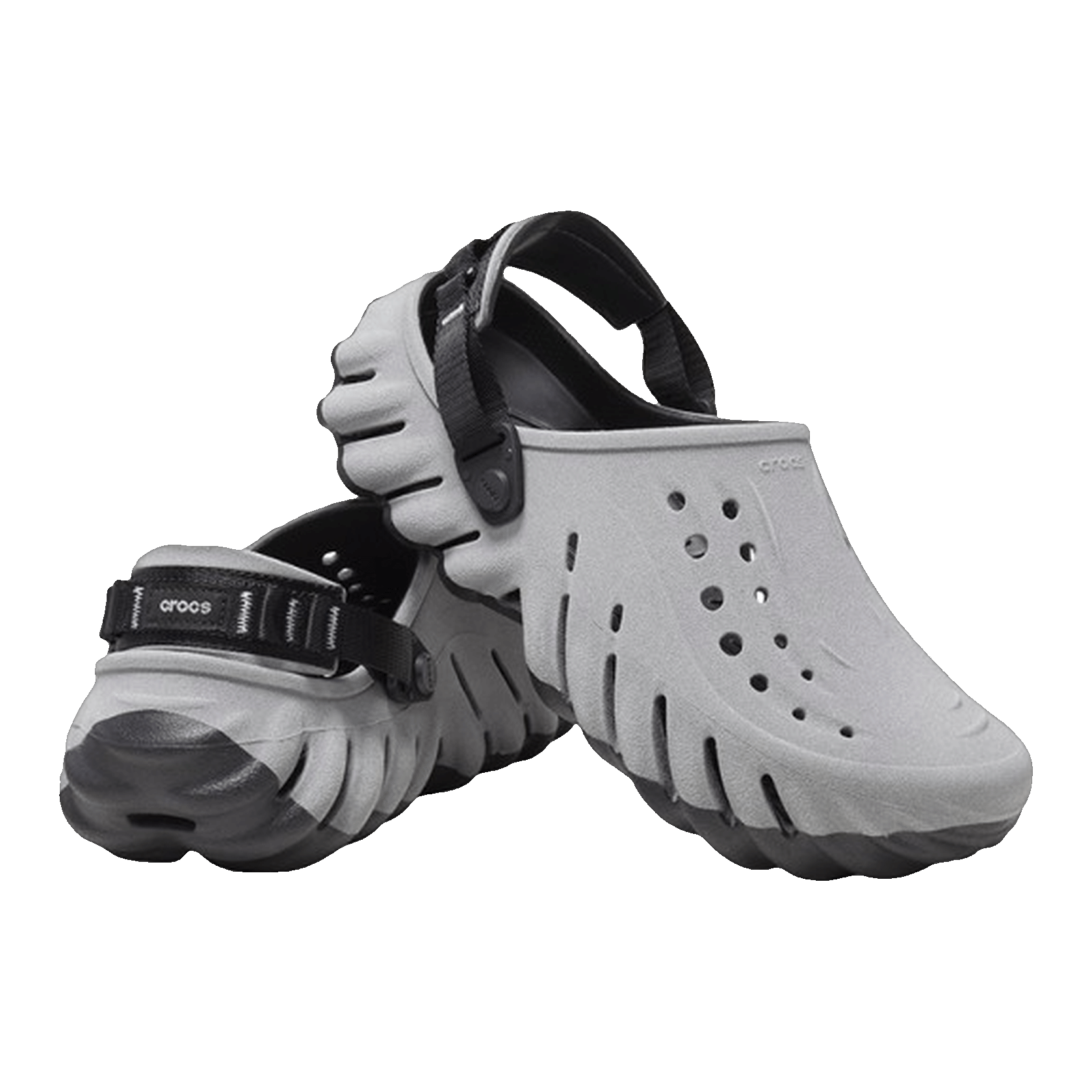 Crocs Echo Clog Black Reflective Side