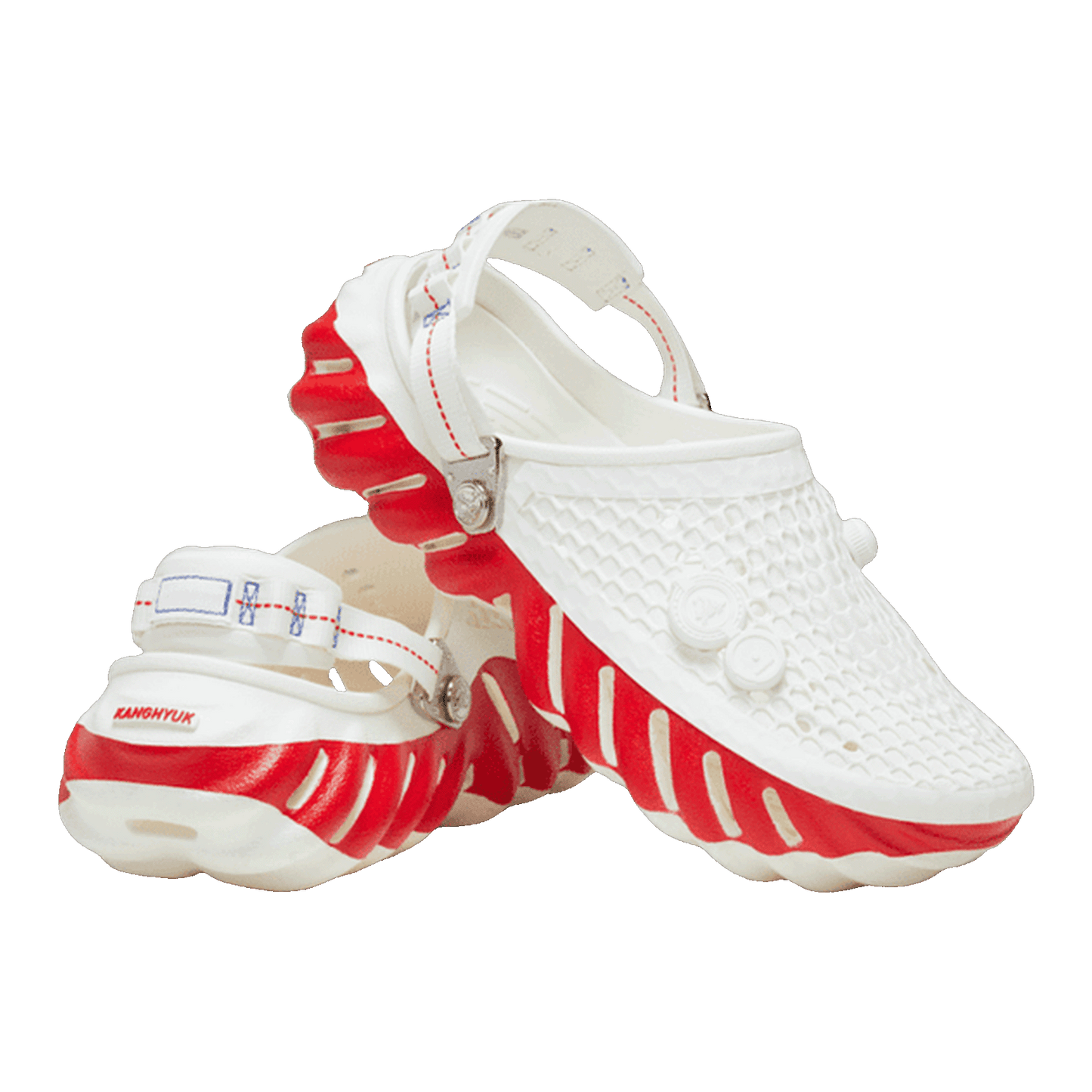 Crocs Echo Clog Kanghyuk White Red Side