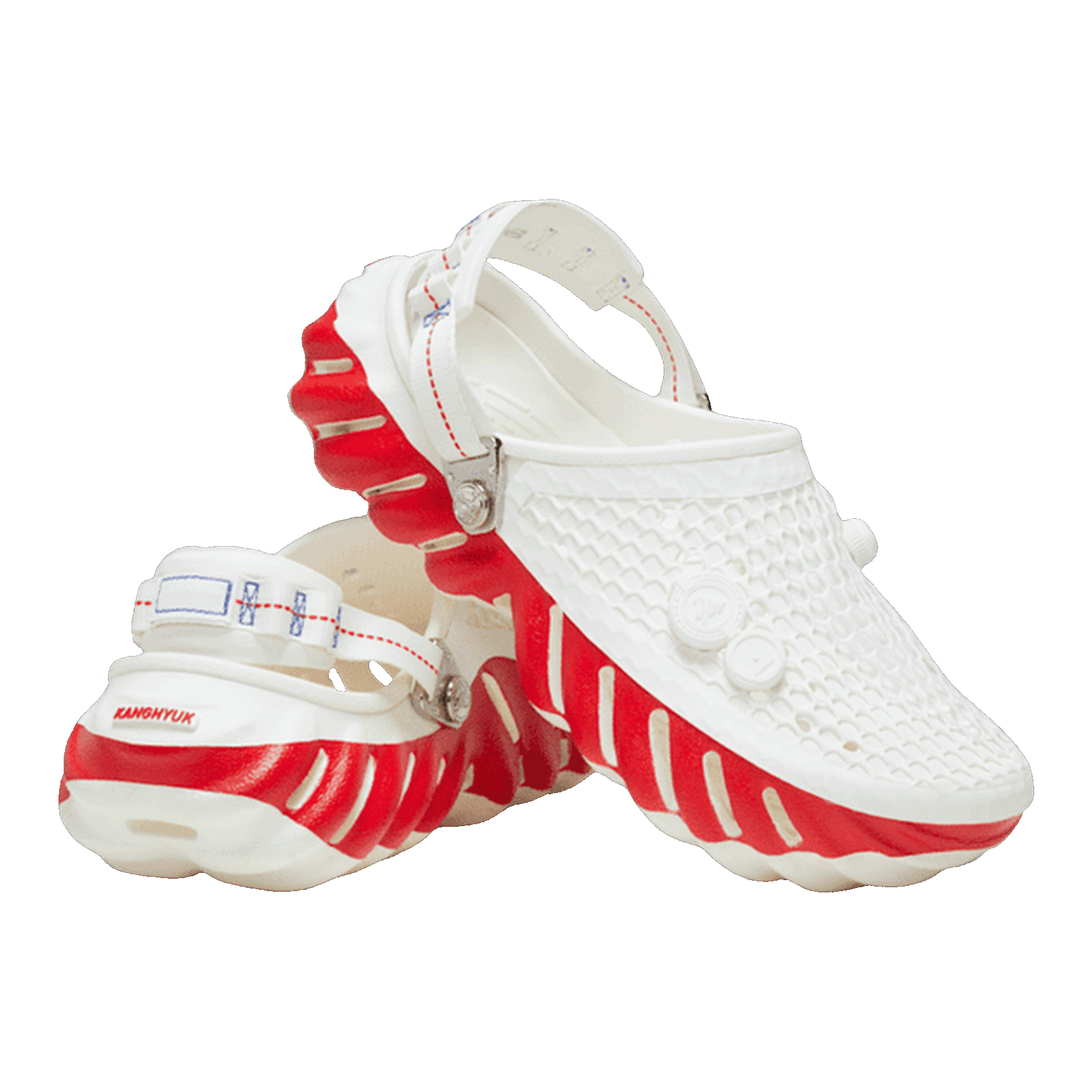 Crocs Echo Clog Kanghyuk White Red Side
