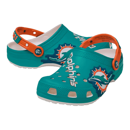 Crocs Graphic Classic Clog NFL Miami Dolphins (Kids) Side 214457-90H