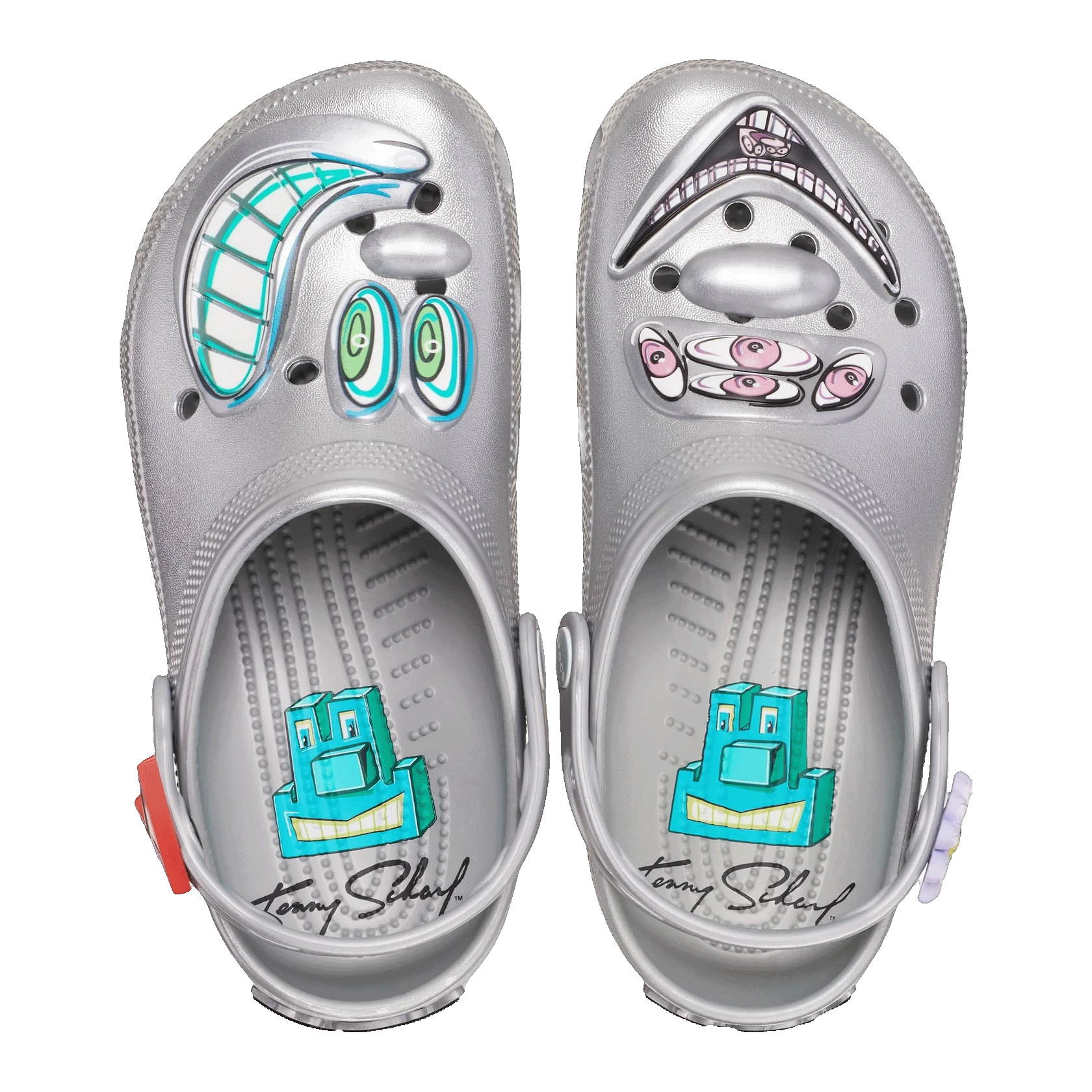Crocs x Kenny Scharf Classic Clog Silver Oben