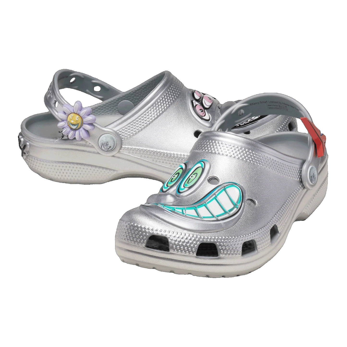 Crocs x Kenny Scharf Classic Clog Silver Side