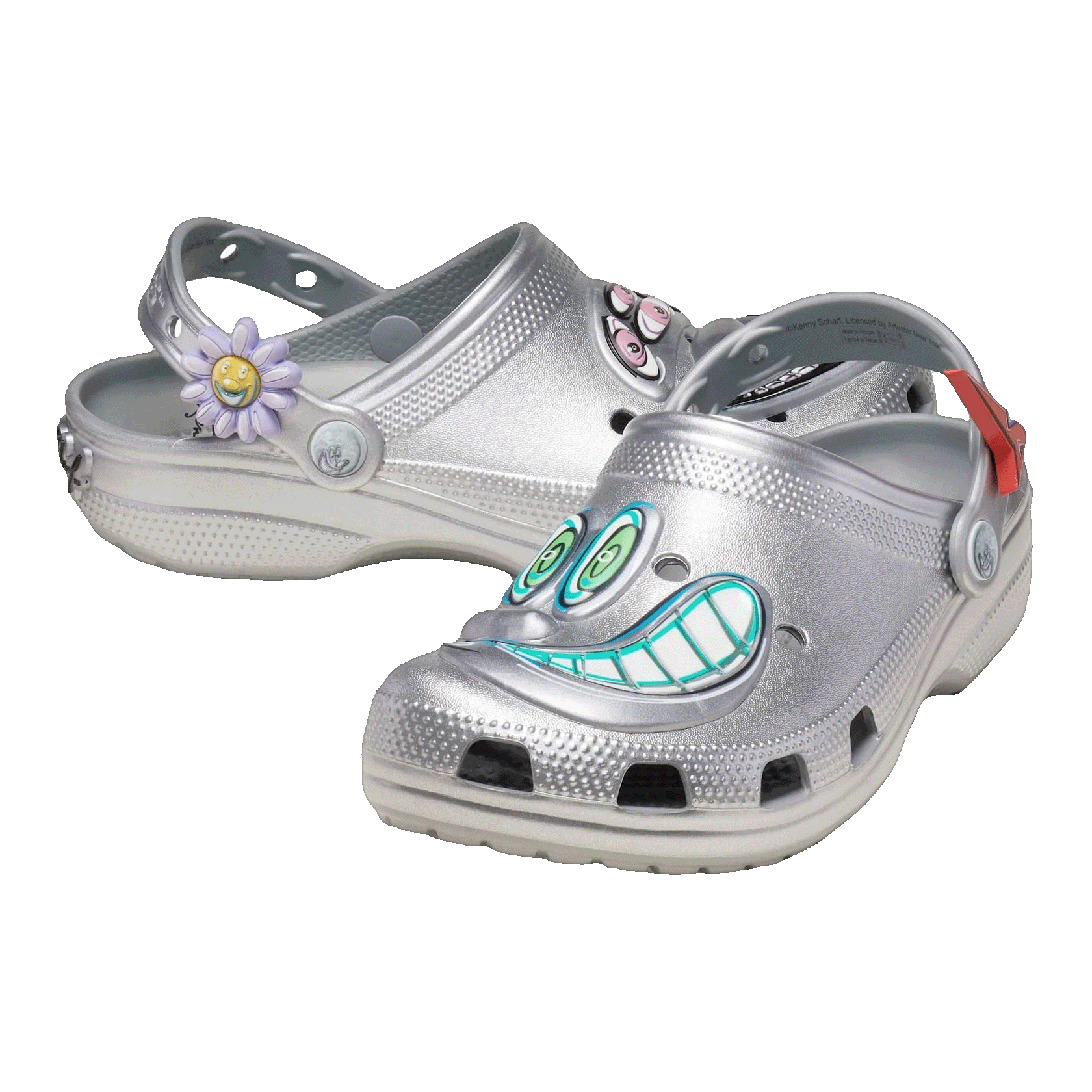 Crocs x Kenny Scharf Classic Clog Silver Side