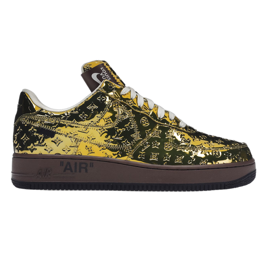 Louis Vuitton Nike Air Force 1 Low By Virgil Abloh Metallic Gold