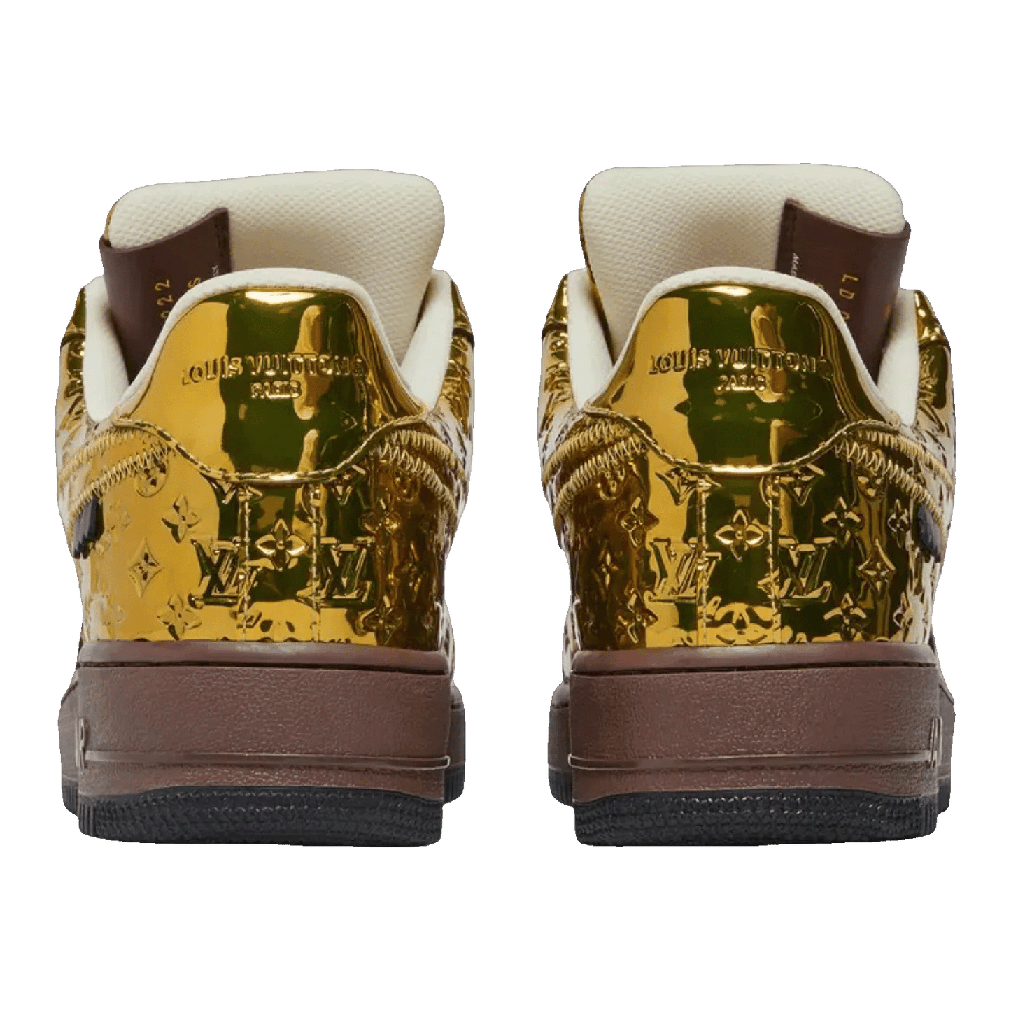 Louis Vuitton Nike Air Force 1 Low By Virgil Abloh Metallic Gold