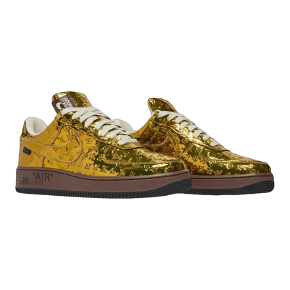 Louis Vuitton Nike Air Force 1 Low By Virgil Abloh Metallic Gold