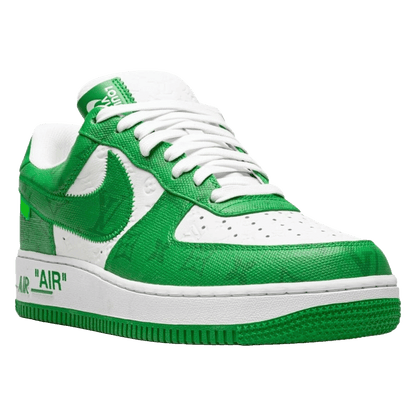 Louis Vuitton Nike Air Force 1 Low By Virgil Abloh White Green Side