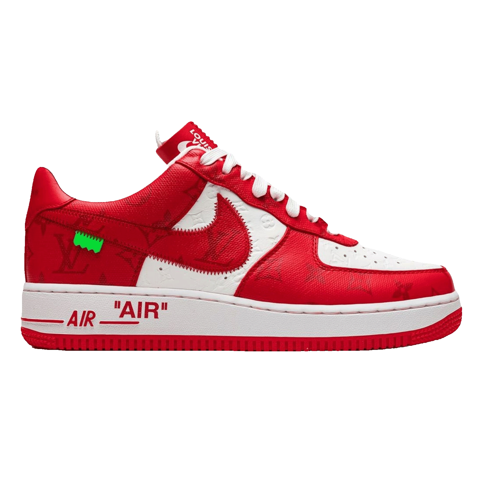 Louis Vuitton Nike Air Force 1 Low By Virgil Abloh White Red