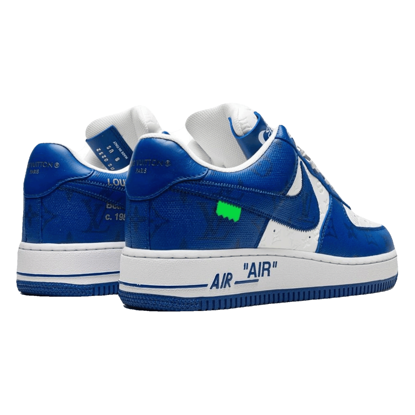 Louis Vuitton Nike Air Force 1 Low By Virgil Abloh White Royal Back