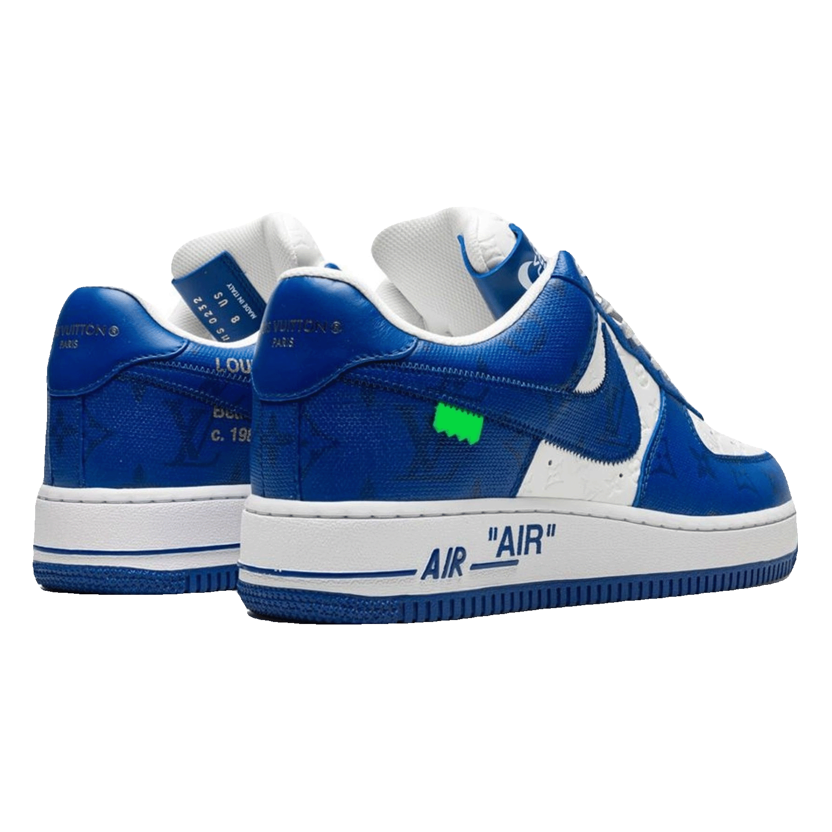 Louis Vuitton Nike Air Force 1 Low By Virgil Abloh White Royal Back