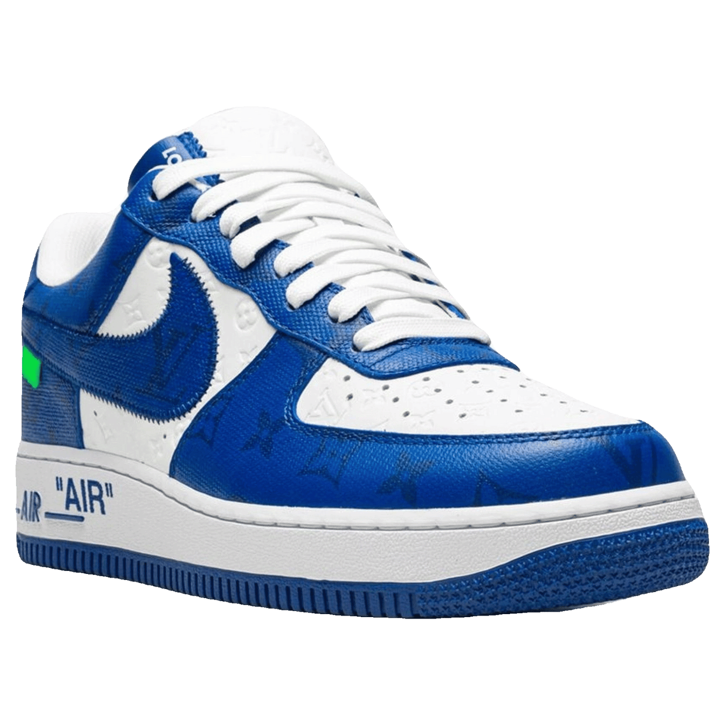 Louis Vuitton Nike Air Force 1 Low By Virgil Abloh White Royal Side