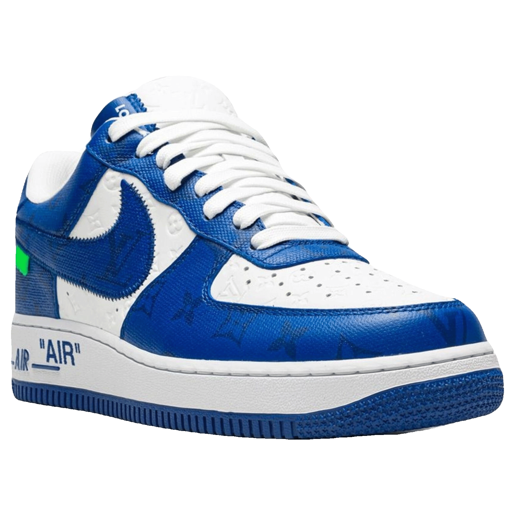 Louis Vuitton Nike Air Force 1 Low By Virgil Abloh White Royal Side
