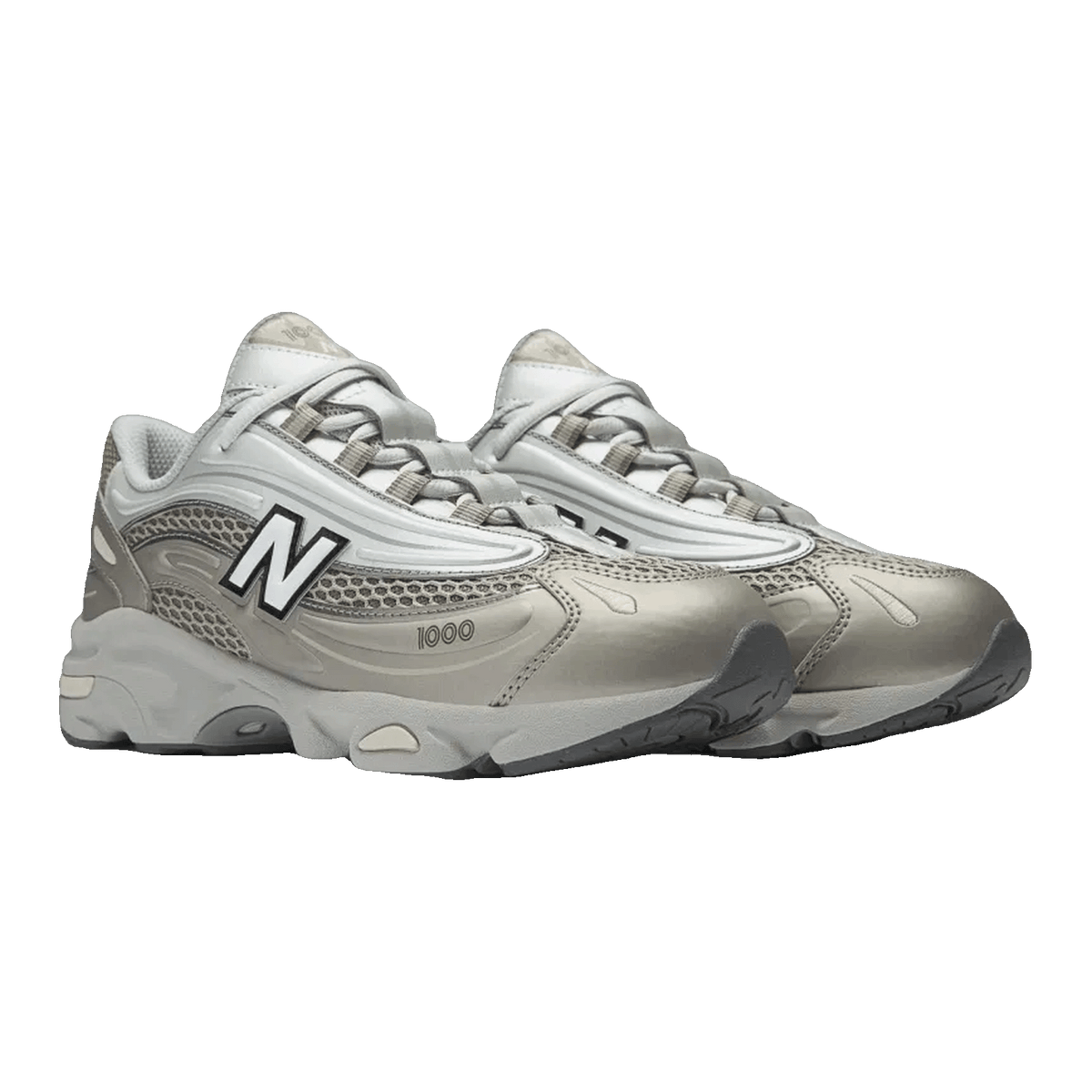 New Balance 1000 Arid Stone Light Silver Metallic (GS) Side GC1000NK