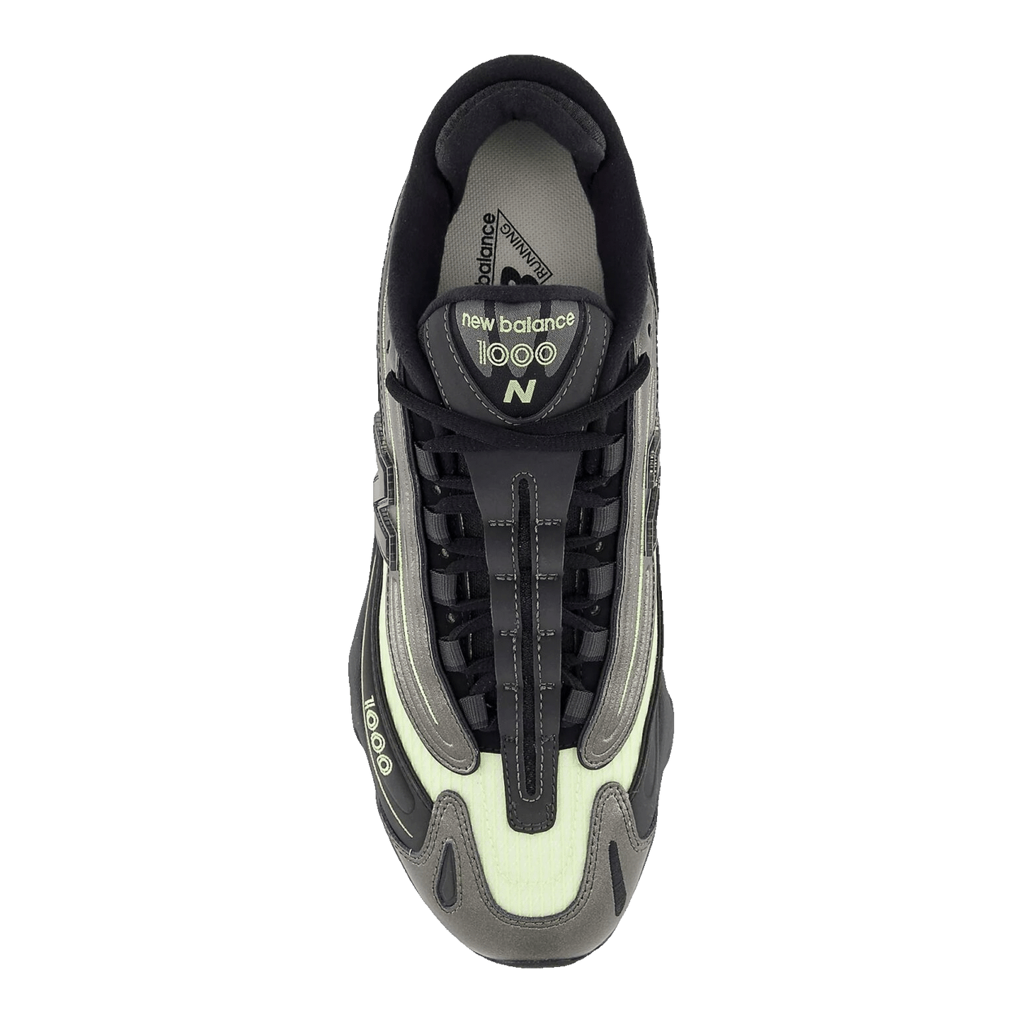 New Balance 1000 Black Metallic Dry Lime Oben U10008WZ